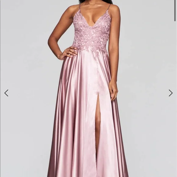 strapless open back dress Hot Pink Floral Lace Long Prom Dress Mermaid Sweetheart Graduation Dre –  MyChicDress main image 1